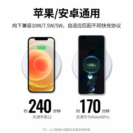 绿联15w无线充电器适用于iphone12