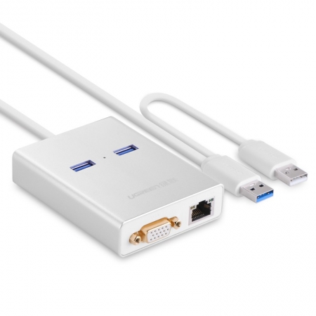 绿联usb3.0转vga外置显卡，千兆网卡转换器