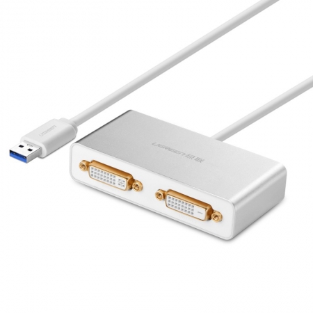 绿联usb3.0转双dvi外置显卡多屏扩展分屏器