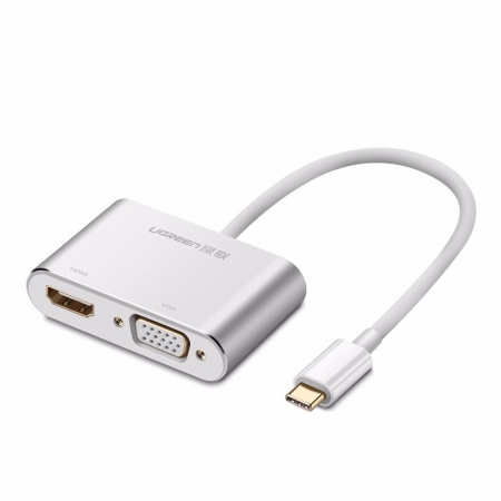 绿联type-c转hdmi vga，mate10苹果笔记本投影仪转换器