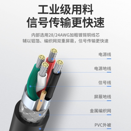 绿联usb-c转rs232九针串口线