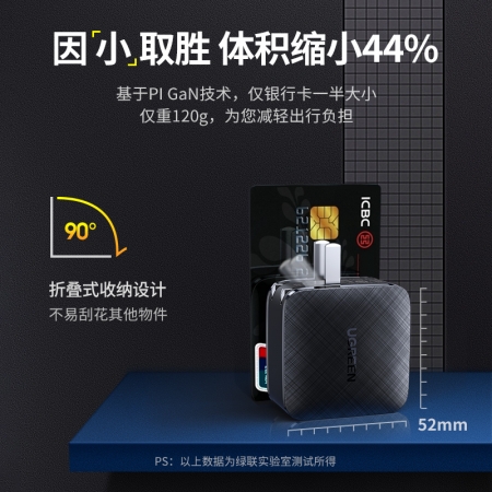 绿联氮化镓充电器65w